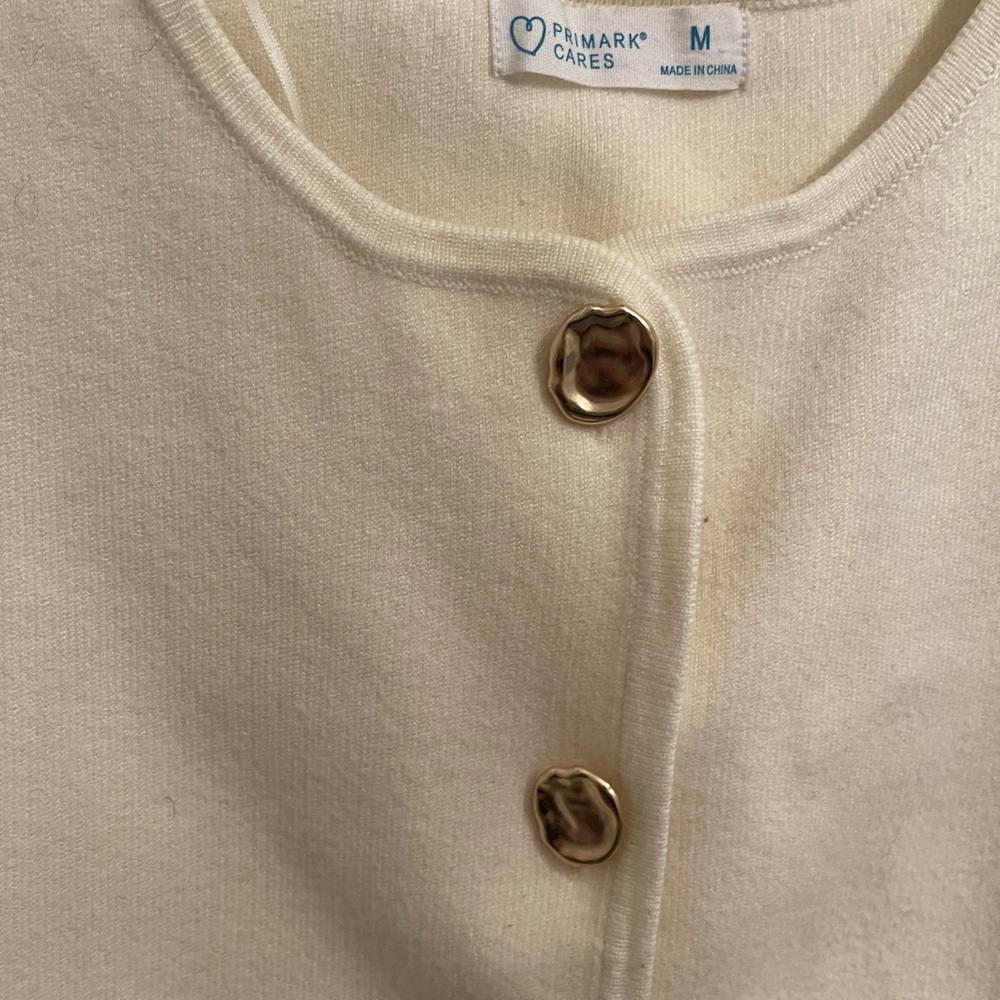 Primark Cream Button-Up Vest - Picture 2 of 3